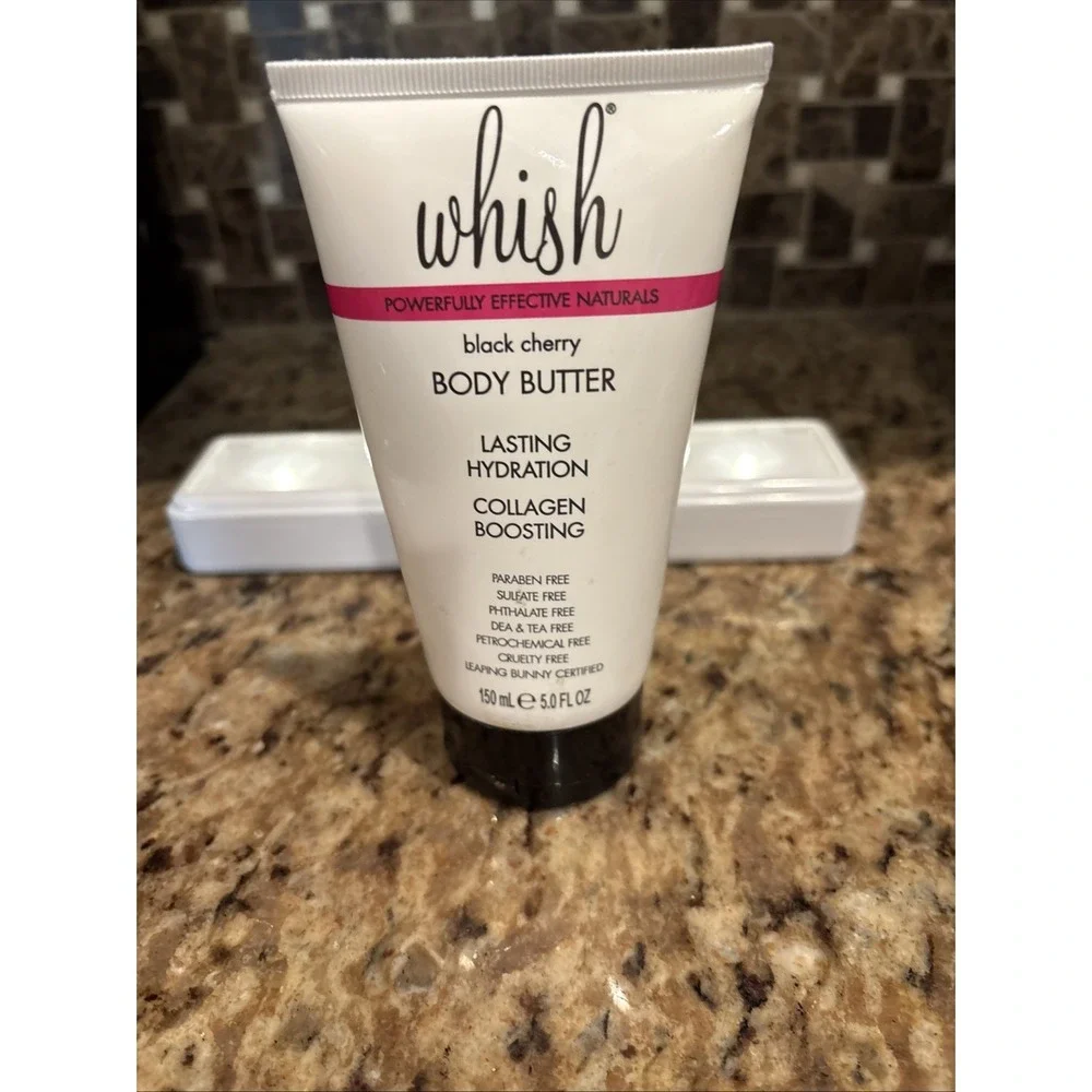 Whish Black Cherry Body Butter Lasting Hydration Collagen Boosting 5.0 oz Sealed